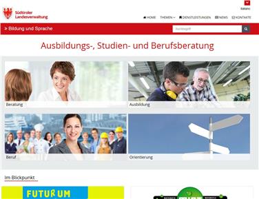 Neue Webseite für die Ausbildungs-, Studien- und Berufsberatung./Foto LPA