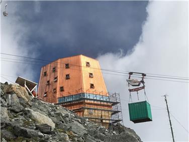 Die Arbeiten an der Schützhütte - Foto: LPA