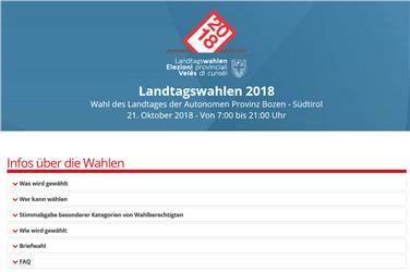 Das Internetportal zu den Landtagswahlen 2018 mit dem neuen Logo