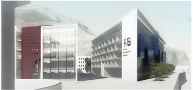 Gleich neben dem Landhaus 12 in Bozen soll ein neues Gebäude für öffentliche Einrichtungen und Dienstleistungen Platz finden (Rendering mit möglichem Aussehen des Gebäudes: Landesabteilung Vermögensverwaltung)