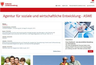 Die neue Webseite der Agentur für soziale und wirtschaftliche Entwicklung ASWE