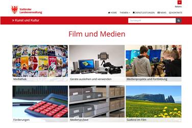 Der neue Webauftritt des Bereichs Film und Medien.