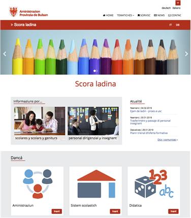 Alles Wissenswerte über die ladinische Schule gibt es nun auf den neuen Webseiten
