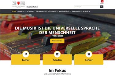 Die neue Webseite vereint das musikalische Angebot der deutsch- und italienischsprachigen Musikschulen im Land. Foto: LPA