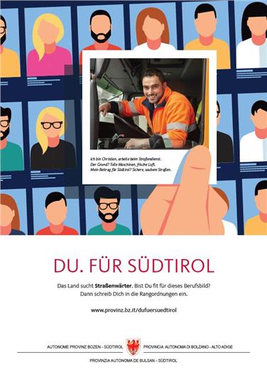 Über die Seite www.provinz.bz.it/dufuersuedtirol sucht das Land motivierte Mitarbeiter für unterschiedliche Berufsbilder.