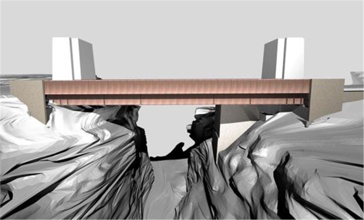 Die Brücke Ladritsch bei der Festung Franzensfeste wird neu gebaut (Rendering: Abteilung Tiefbau)