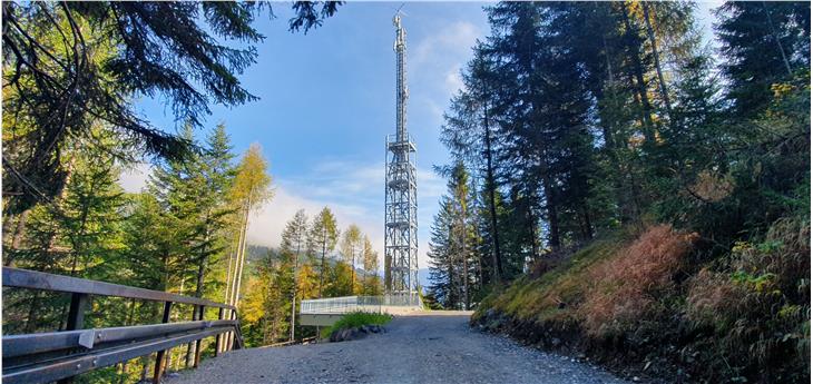 Heute seiner Bestimmung übergeben: Der neue Sendetrum von Schalders (Foto: LPA/RAS)