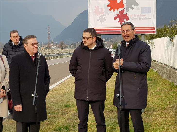 Günther Platter, Maurizio Fugatti und Arno Kompatscher (Foto: Presseamt der Provinz Trient)