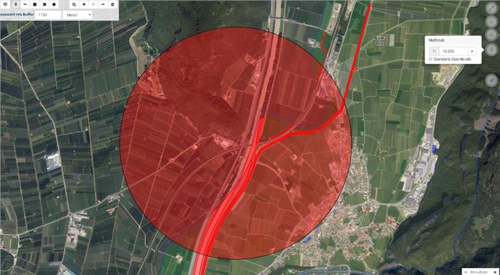 Die Sperrzone bei der Bombenentschärfung am Sonntag (31. Mai), Quelle: Agentur für Bevölkerungsschutz