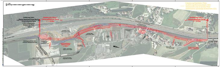 Trassenverlauf der Umfahrung Vahrn: Die Arbeiten sind jetzt ausgeschrieben. (Foto: LPA)