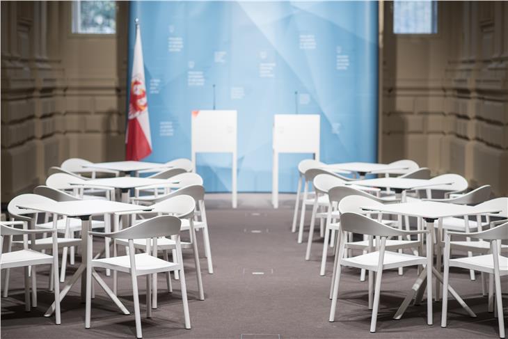 Die wöchentliche Pressekonferenz nach der Sitzung der Landesregierung entfällt morgen. (Foto: LPA/ohn)