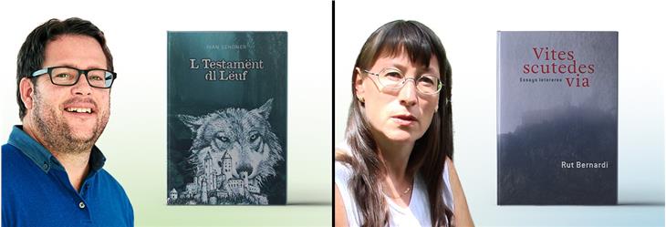 Cover der Bücher der beiden ladinischen Autoren Ivan Senoner und Rut Bernardi. (Foto: LPA)