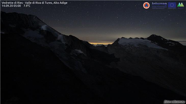 Augen auf die Gletscher: im Bild der Rieserferner im Reintal (Foto: Webcam/GLISTT)