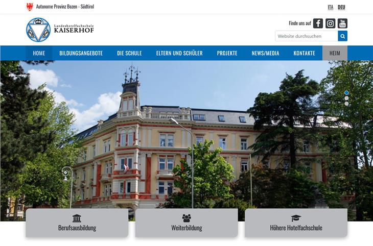 Die neue Webseite der Hotelfachschule "Kaiserhof"