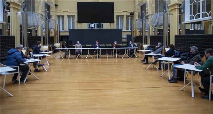 Die heutige Vertragsunterzeichnung im Landhaus in Bozen (Foto: LPA/Brucculeri)