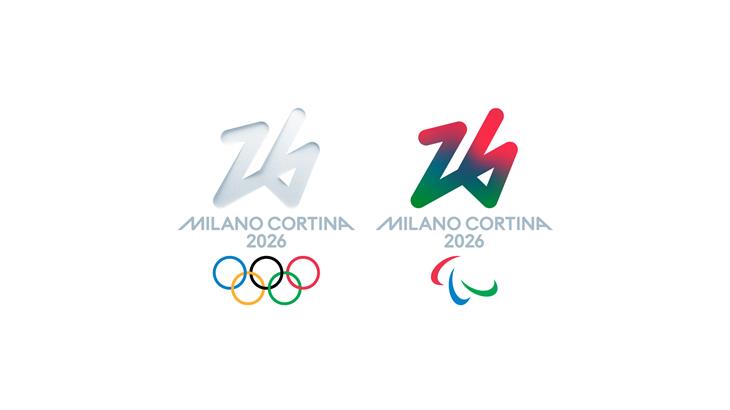Das Logo für die Olympischen Winterspiele und das Logo für die Paralympischen Spiele 2026.