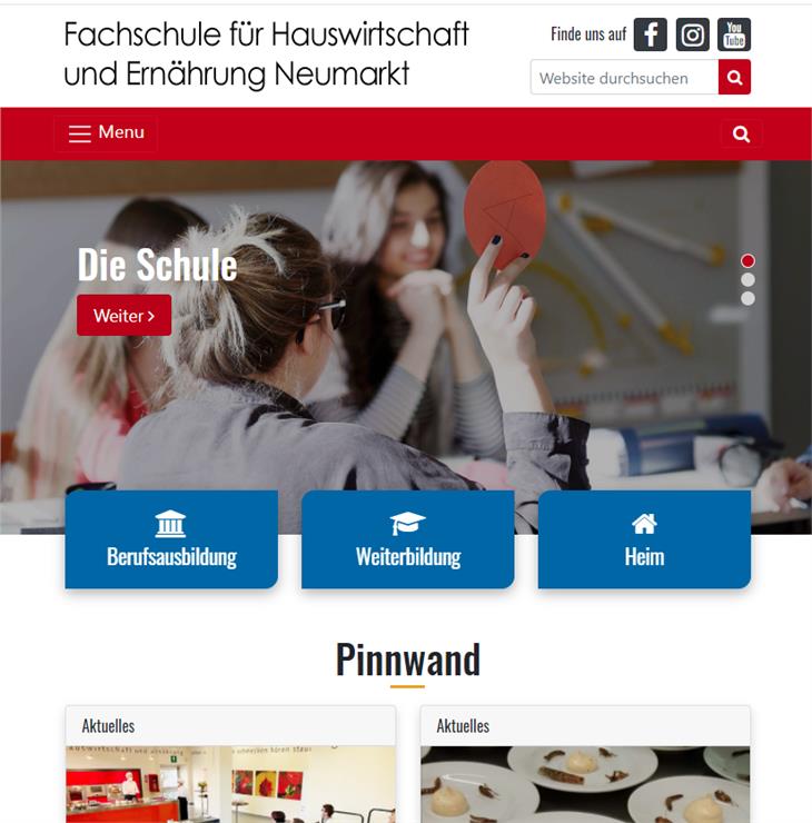 Die neue Webseite der FS Tisens