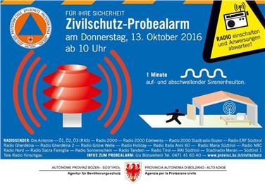 Durch den Probealarm soll die Bevölkerung mit dem Alarmsignal und den darauffolgenden Abläufen vertraut gemacht werden.