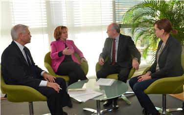 Um die Arbeitssicherheit ging es bei dem Antrittsbesuch des neuen Swrea-Präsidenten Leo Tiefenthaler bei Arbeitslandesrätin Martha Stocker.
