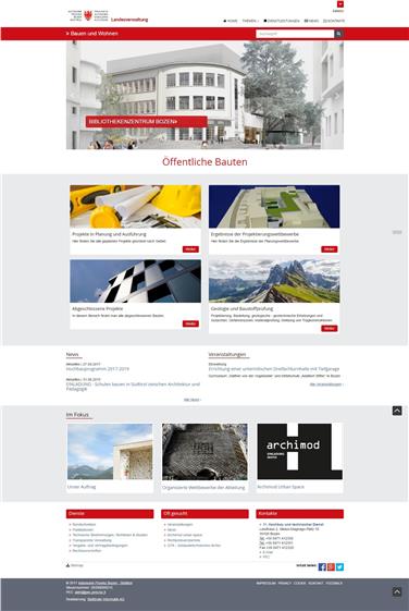 Alles Wichtige zu den öffentliche Bauten und zum geologischer Dienst in der Südtiroler Landesverwaltung gibt es nun übersichtlich auf einer neuen Webseite