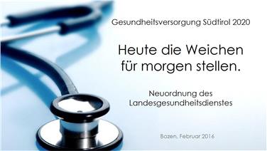 Verwaltungsreform des Sanitätsbetriebs: Leitlinien genehmigt