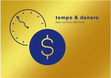Logo der Ausstellung "Nel Cerchio dell'Arte - Tempo e denaro" im Kulturzentrum Trevi