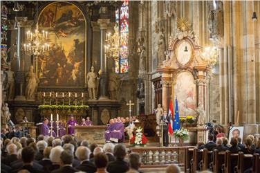 Der Wiener Stephansdom beim heutigen Requiem zu Ehren des früheren Außenministers Alois Mock. Foto: LPA/Österreich. Außeministerium
