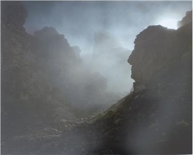 Das Siegerfoto des Fotowettbewerbs "DoloMystic" von Günther Pitscheider aus St. Christina/Gröden, der den Spezialpreis der Stiftung Dolomiten UNESCO für Südtirol erhielt.