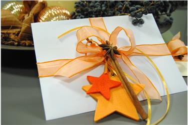 Kurse an der Fachschule für Hauswirtschaft und Ernährung als Geschenkidee für Weihnachten; im Bild ein Geschenkgutschein. Foto: LPA/Fachschule Haslach