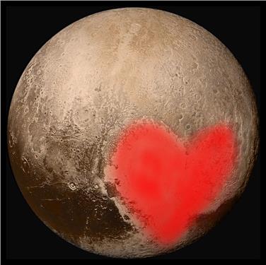 Pluto mit Herz - Foto: NASA/David Gruber