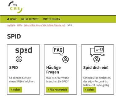 Mit SPID online Zeit und Wege sparen