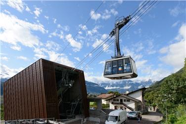 Die neue Seilbahn Burgstall - Vöran ist seit Oktober 2017 in Betrieb und kommt bei Fahrgästen gut an (Foto: LPA/Gemeinde Vöran)