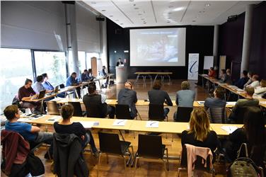 Kick-Off-Meeting für das Interreg-Projekt RiKoST-Risikokommunikationsstrategien an der Europäischen Akademie Eurac in Bozen. Foto: LPA/Agentur für Bevölkerungsschutz
