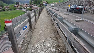 In Sarnthein wird derzeit die Staatsstraße aus Sicherheitsgründen begradigt und erweitert (Foto: LPA/Amt für Straßenbau Mitte/Süd)