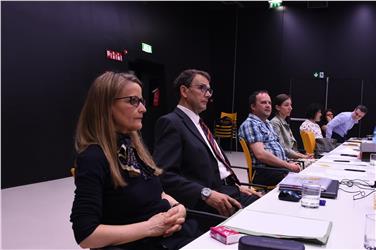 L'Ufficio innovazione della Provincia: Paula Gruber, Franz Schöpf, Markus Langes e Lavinia Brunelli. Foto: USP/bf