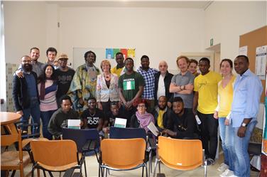 Foto di gruppo con l'assessora Martha Stocker al termine del sopralluogo Foto: USP