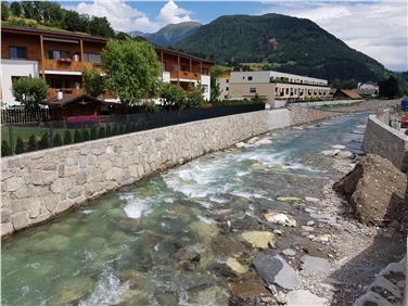 Sono stati realizzati importanti lavori di protezione dalle piene lungo l’Isarco a Vipiteno ed in Val di Vizze Foto: USP/Ufficio sistemazione bacini montani Nord