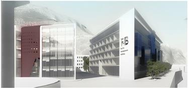 Il rendering del nuovo palazzo della sanità che sorgerà ai Piani di Bolzano accanto al palazzo provinciale 12