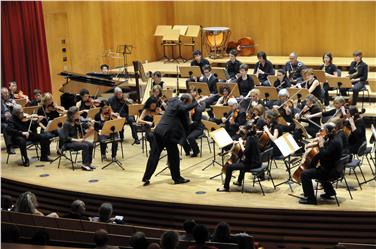 Una delle orchestre della Scuola Vivaldi Foto Usp