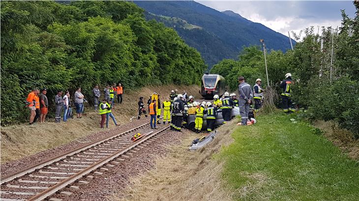 Circa 120 persone impegnate nell'esercitazione in Val Venosta (Foto STA)