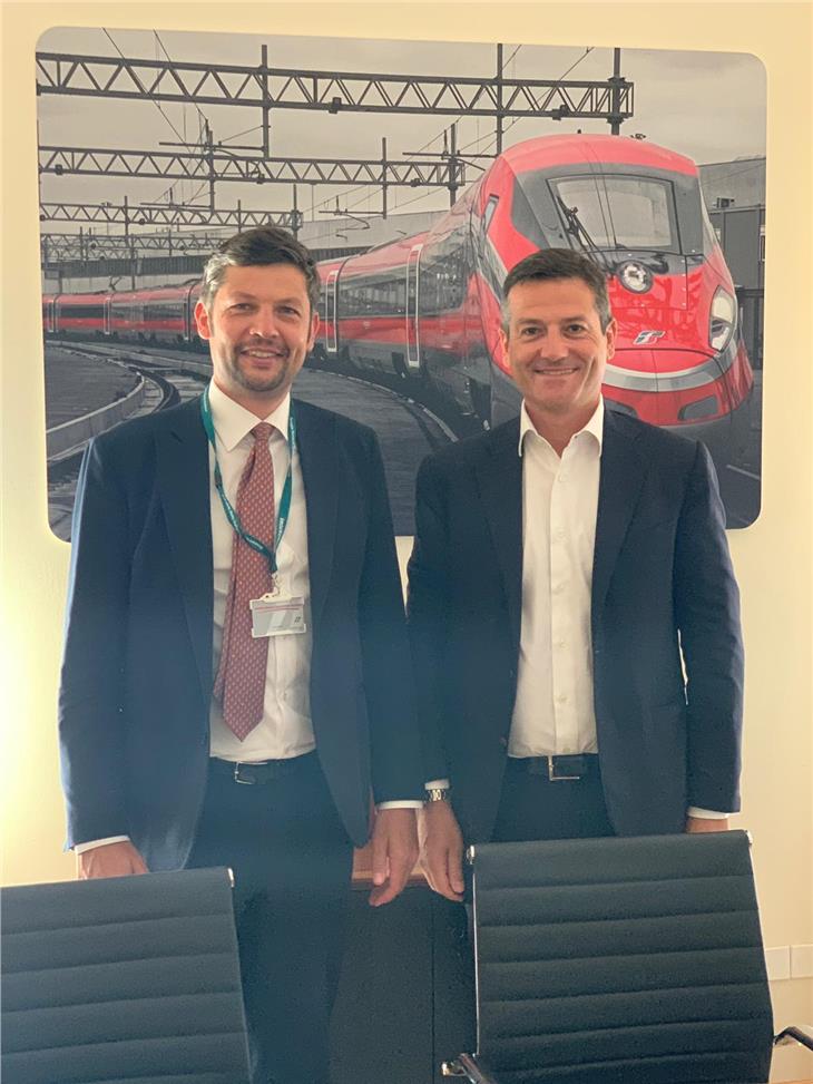 Daniel Alfreider con l'ad di Trenitalia, Orazio Iacono (Foto USP)