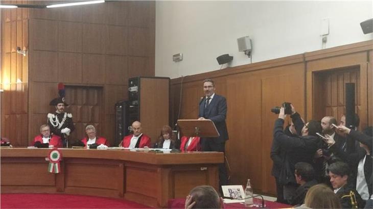 Il presidente Kompatscher in occasione dell'inaugurazione dell'anno giudiziario nel gennaio scorso (Foto: ASP)