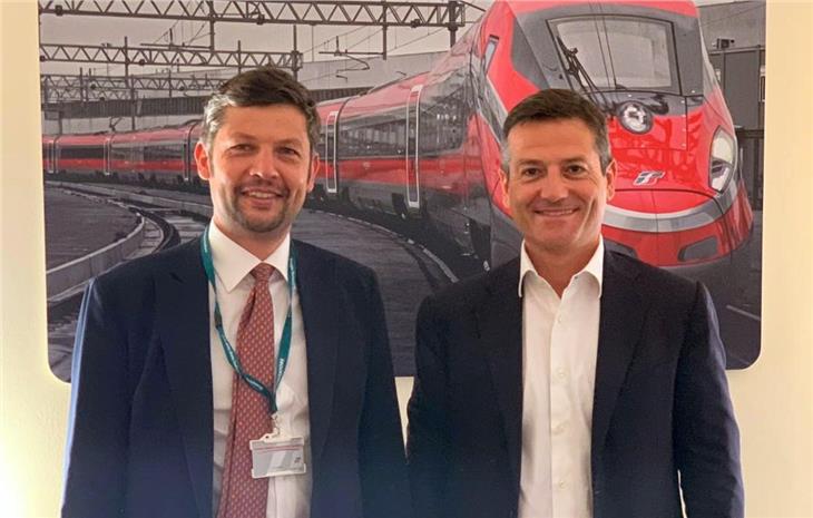L'assessore Daniel Alfreider con l'amministratore delegato di Trenitalia Orazio Iacono (Foto: ASP)