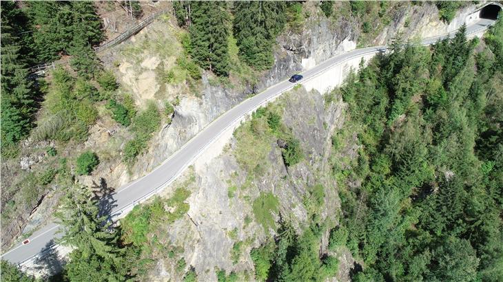 Un'immagine della strada per Stulles. (Foto: ASP/Rip. Infrastrutture)