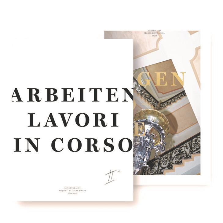 La copertina del catalogo di collezione "Arbeiten. Lavori in corso II"