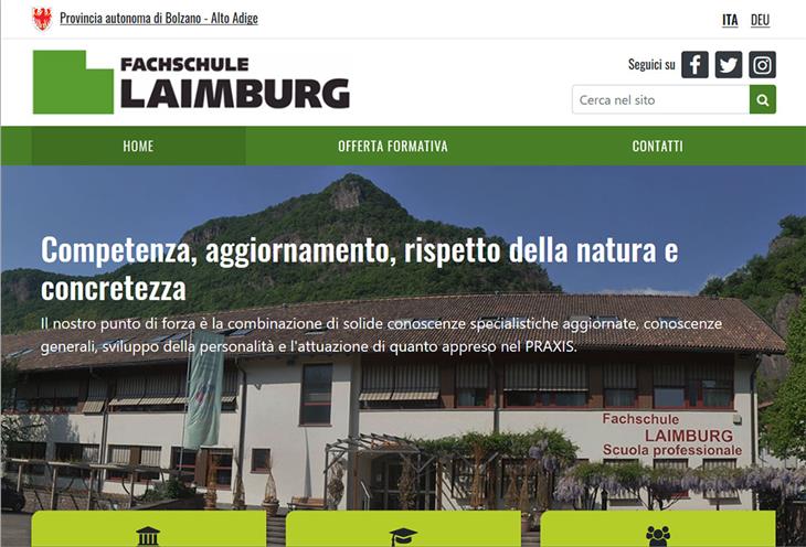 Il nuovo portale web della scuola professionale per la frutti-, viti-, orti- e floricoltura di Laimburg. (Foto: ASP)