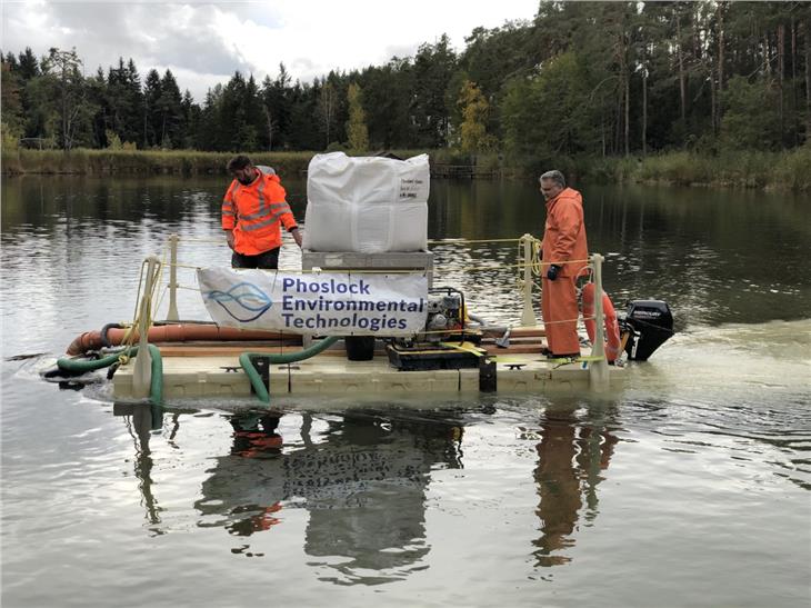 L’Agenzia ambiente e tutela clima in ottobre prosegue interventi per migliorare lo stato della qualità delle acque del Lago di Fié. (Foto: ASP/Agenzia ambiente)