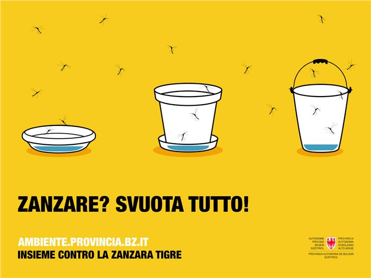 “Zanzare? Svuota tutto! – Insieme contro la zanzara tigre” la campagna di prevenzione promossa dall'Agenzia provinciale dell'ambiente e la tutela del clima (Foto: Agenzia ambiente e tutela clima/FrabiatoFilm)