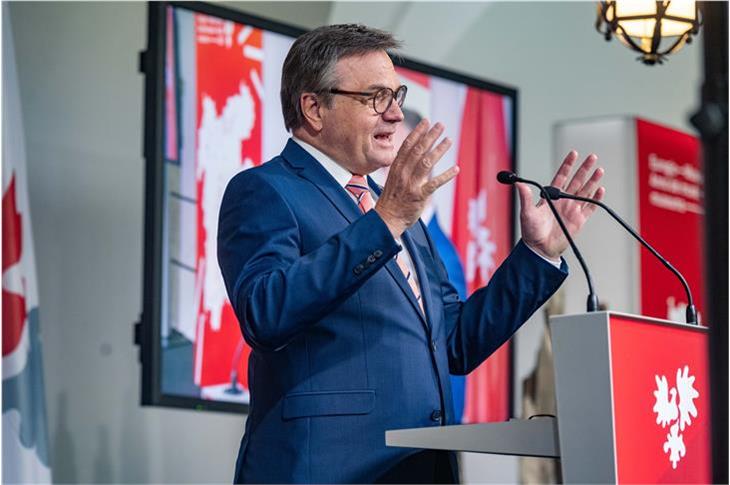 Il presidente dell'Euregio Tirolo, Alto Adigew, Trentino, Günther Platter (Foto: ASP/Land Tirol)