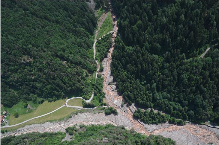 Il rio Danza dopo le alluvioni di venerdì scorso (Foto: Agenzia di Protezione Civile/Luca Messina)